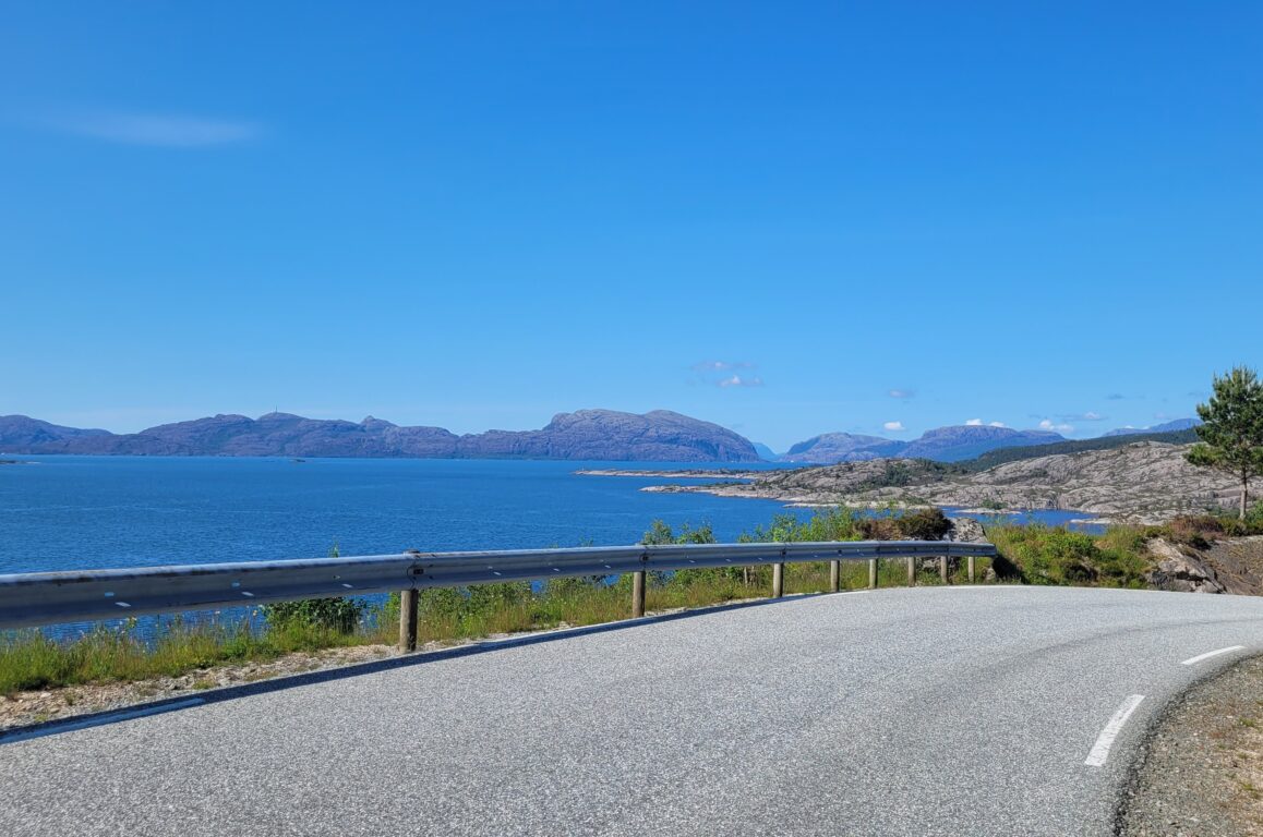 veg, fjord, fjlell, himmel