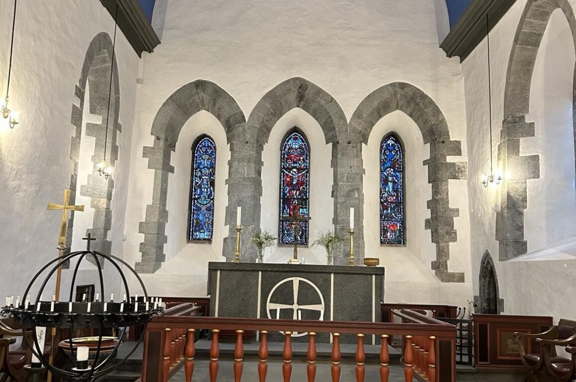 The altar i St. Olav´s Church in Avaldsnes